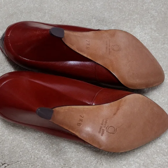 Andrew Geller Women's Red/Brown Leather Shoes - Picture 7 of 11